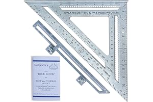 Swanson Tool Co S0107 "Big 12" 12-Inch Speed Square Layout Tool with Blue Book
