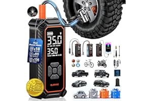 OlarHike Tire Inflator Portable Air Compressor, 150PSI Dual Power - 6000mAh & 12V DC, Cordless Air Pump for Car Tires, Bike, Motorcycle, Balls with...